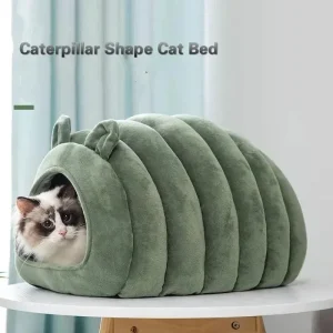 Soft Warm Pet Bed – Plush Cat House for Winter Use and Indoor Pets