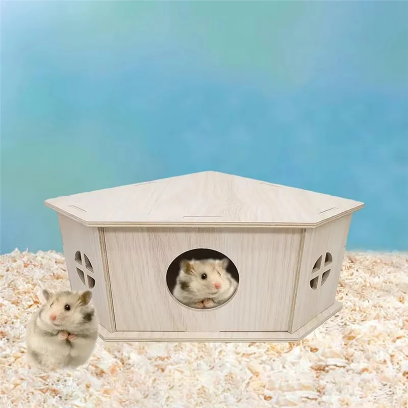 Wooden Hedgehog House – Natural Small Animal Habitat and Hideaway Hut