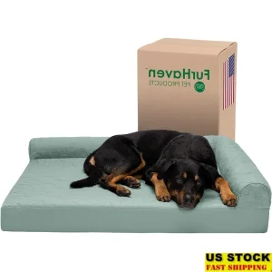 Orthopedic Dog Bed for Large Dogs – Foam Mattress with Washable Bolsters and Cover