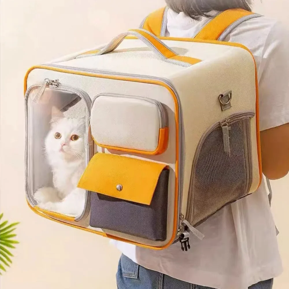 Large Space Cat Carrier Backpack – Windproof Outdoor Travel Bag for Pets - Image 6