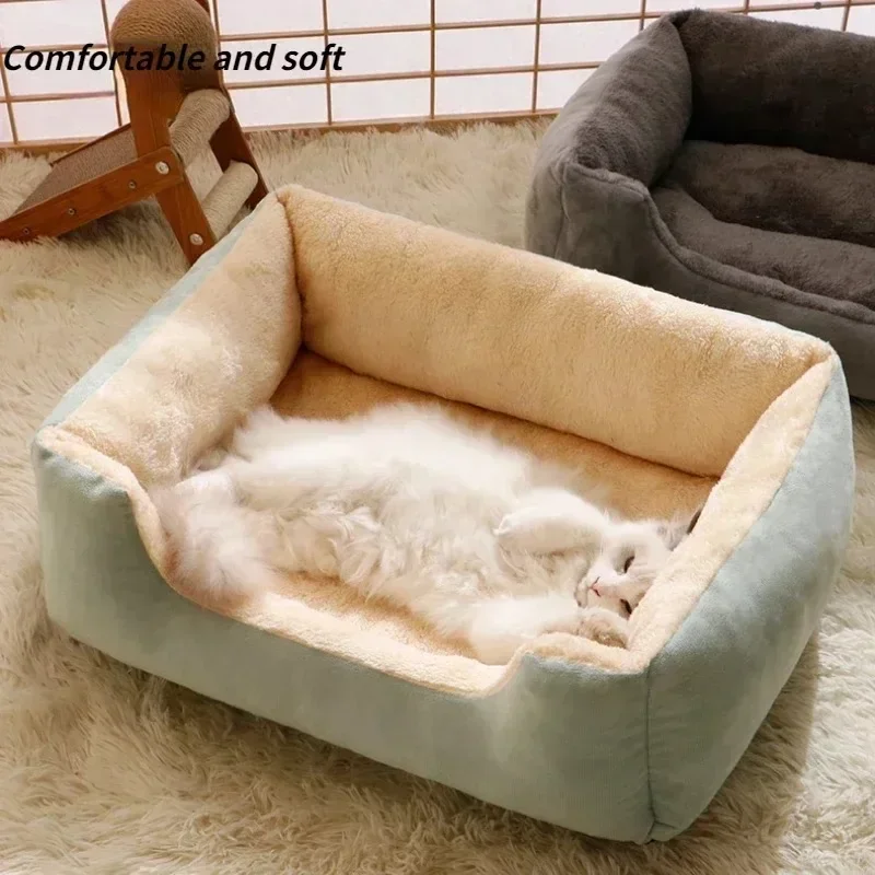 Soft Pet Cushion Bed – Cozy Basket for Cats, Puppies, and Small Dogs - Image 3