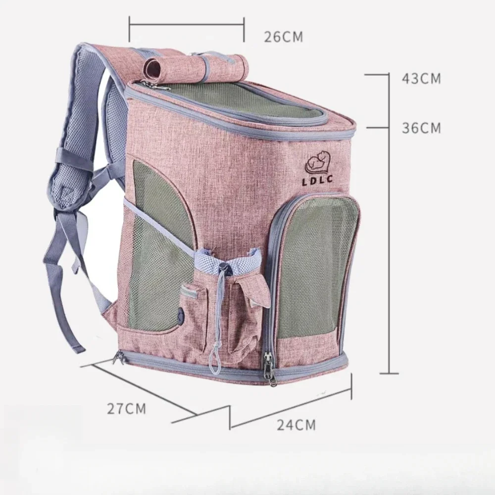 Breathable Pet Travel Backpack for Dogs and Cats – Foldable Outdoor Carrier with Large Capacity - Image 6