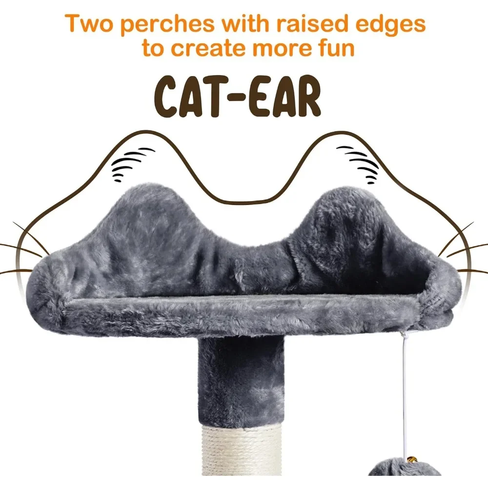 70-Inch Cat Tower Tree – Multi-Level Furniture for Large Cats with Scratching Posts - Image 4